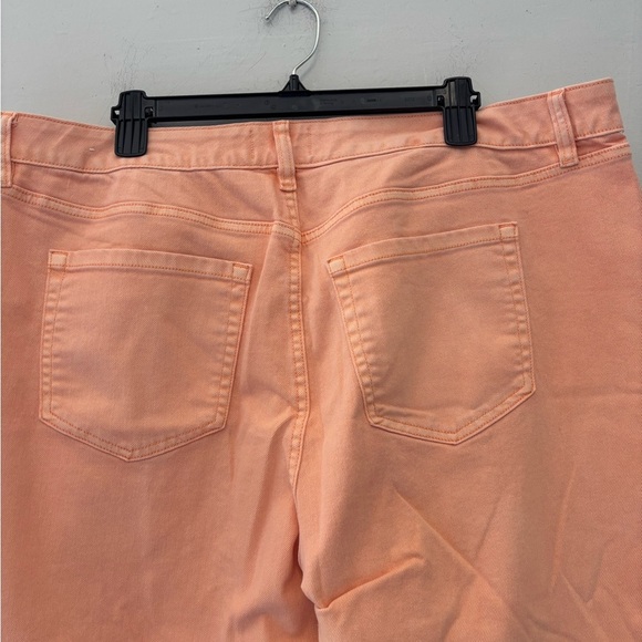 Lane Bryant MagicWaistband SignatureFit MidRise Straight Crop Peach Jeans Sz 20 - Picture 5 of 7